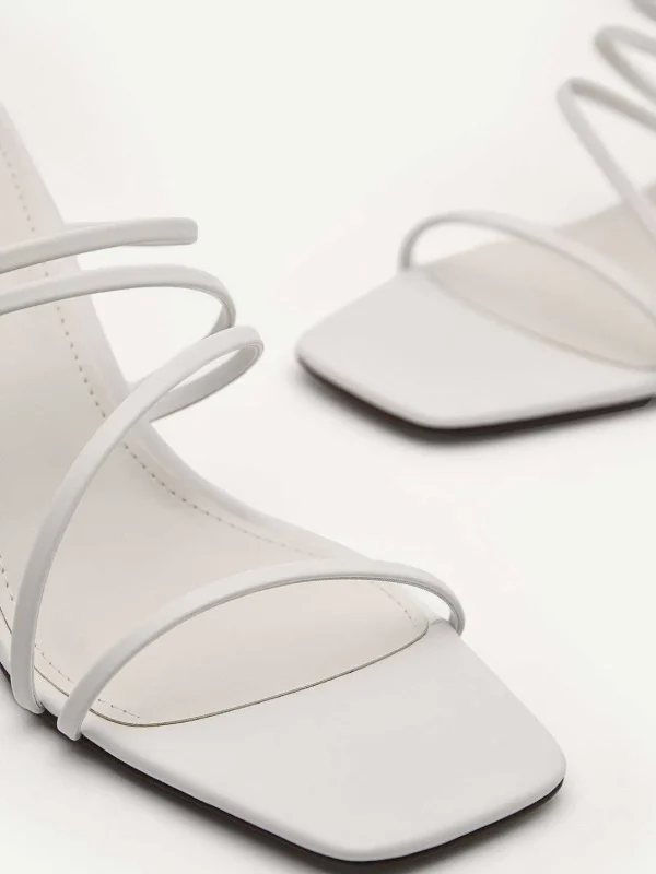 Strappy Heel Sandals - White<PEDRO Shop