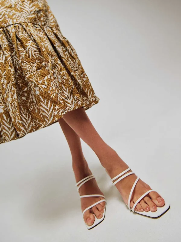 Strappy Heel Sandals - White<PEDRO Shop