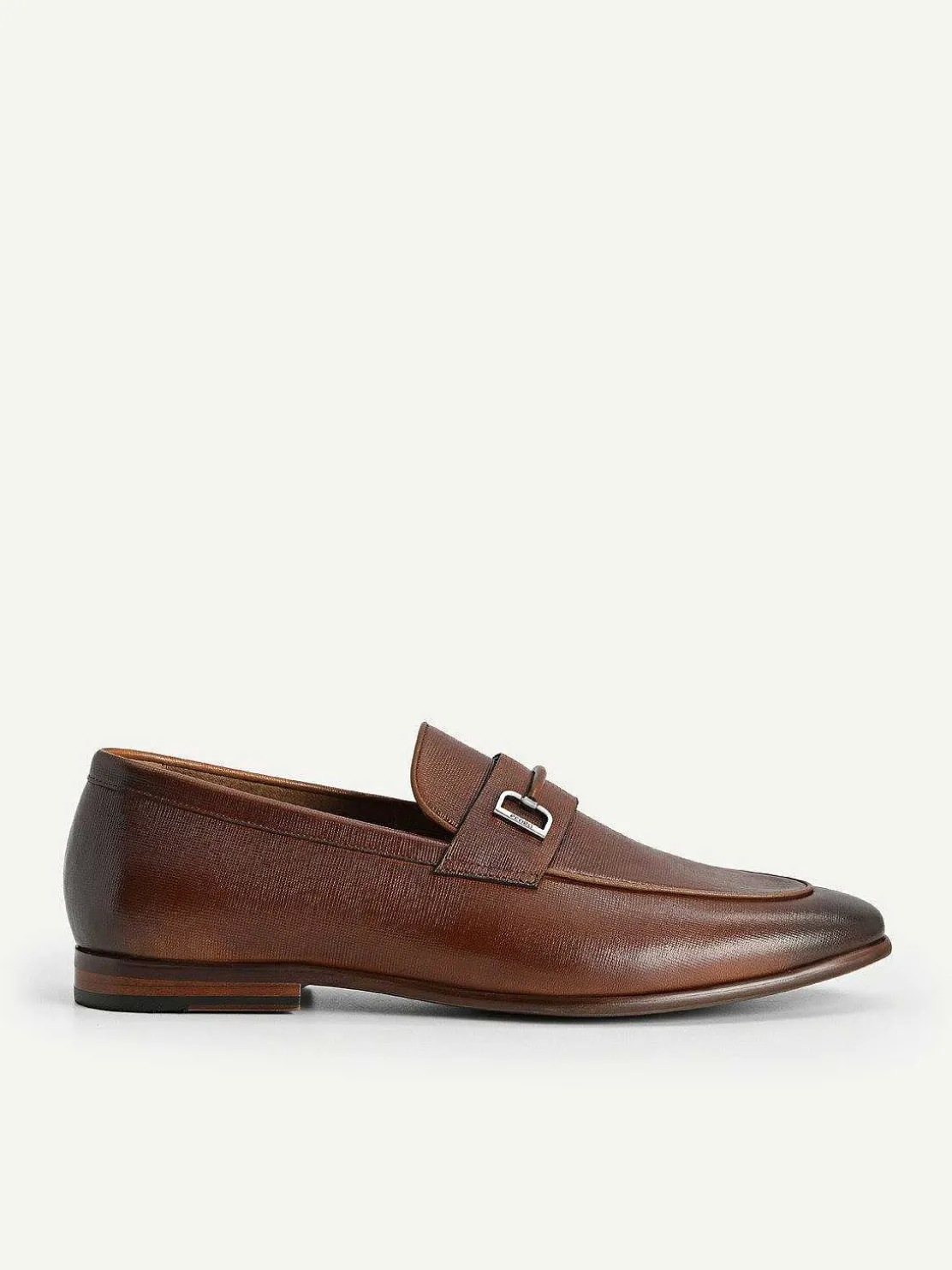 Textured Leather Loafers With Metal Bit<PEDRO Best