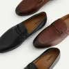 textured_leather_loafers__4.webp Textured Leather Loafers With Metal Bit<PEDRO Best