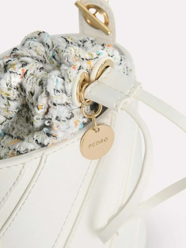 Tweed Drawstring Bucket Bag<PEDRO Flash Sale