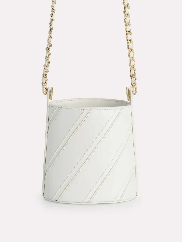 Tweed Drawstring Bucket Bag<PEDRO Flash Sale