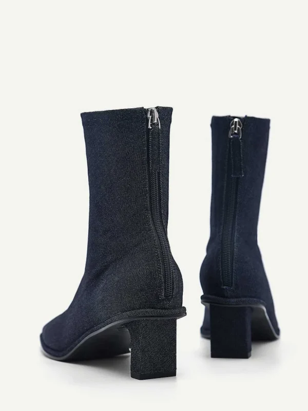 Vanessa Denim Ankle Boots<PEDRO Cheap