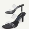 Vinyl Double Strap Heel Sandals<PEDRO Flash Sale